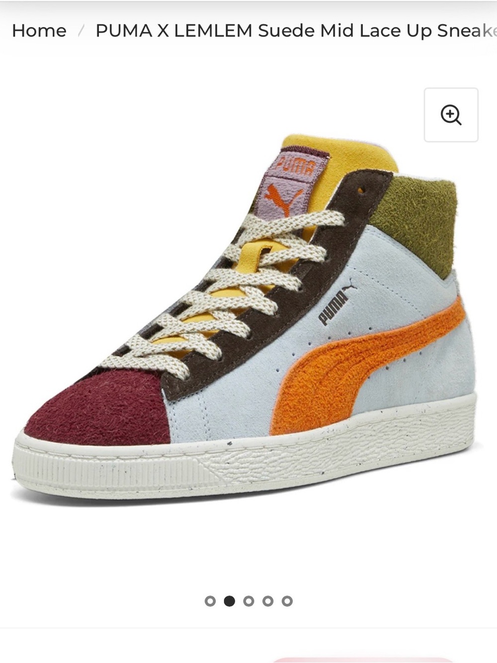 Puma x Lemlem Suede Mid WNS Size 9 Complete Set Box + Extra Laces